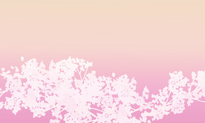 Fototapeta na wymiar 春の桜の木背景。綺麗なグラデーションカラーの桜背景。桜のベクターイラスト。Spring cherry blossom tree background. Beautiful gradient color cherry blossom background. Vector illustration of cherry blossoms.