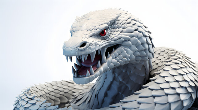 Jormungandr 3d rendering cartoon