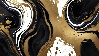 Gold Abstract Black Marble Background Art Paint Pa