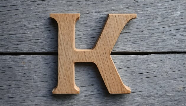 Letter H Made Of Wood