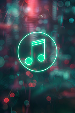 A green color music player icon