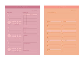 set of Weekly to do list (Candy) Planner. 