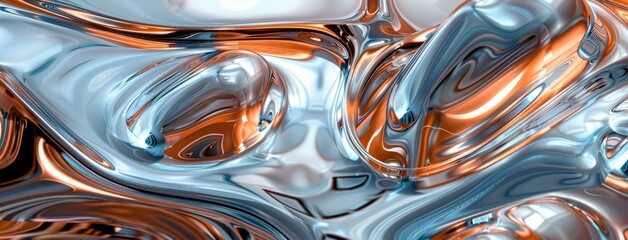 Abstract Metallic Liquid Texture