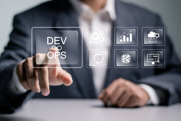 DevOps software development concept. IT operations, high software quality and software development....