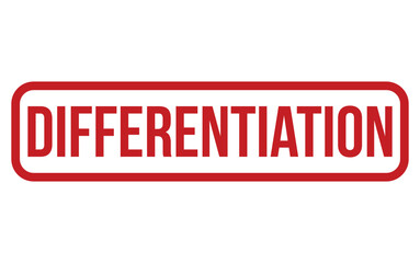 Red Differentiation Rubber Stamp Seal Vector