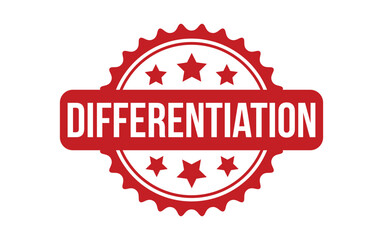 Differentiation rubber grunge stamp seal vector