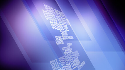 Autonomous artificial intelligence texts abstract background using ai natural language processing, neural network, and algorithm