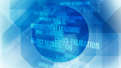 Autonomous ai texts and world globe exploring intersection of natural language processing, neural networks, and deep learning