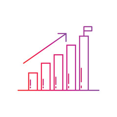Goal Gradient Icon Vector Illustration