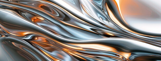 Abstract Metallic Flow Background