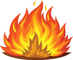 fire-on-white-background vector.eps