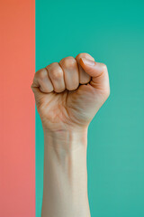 A fist on a clean studio background