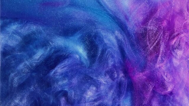 glitter paint mix color smoke swirl water