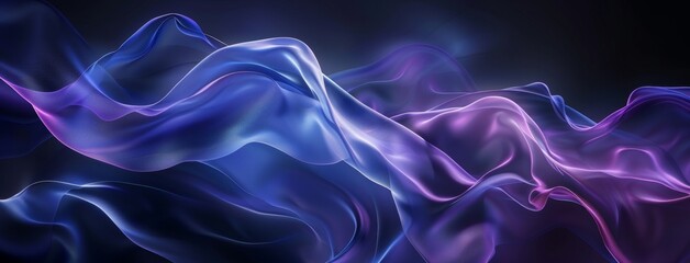 Fototapeta premium Abstract Silk Waves on Dark Background