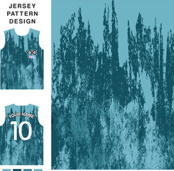 Abstract grunge art concept vector jersey pattern template for printing or sublimation sports uniforms football volleyball basketball e-sports cycling and fishing Free Vector.