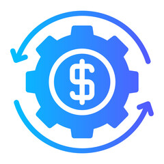 cost effectiveness gradient icon