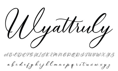Best Alphabet Calligraphy Signature Brush Font lettering handwritten