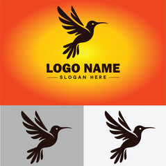 Fototapeta premium hummingbird logo vector art icon graphics for company brand business icon hummingbird logo template
