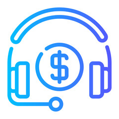 headphone gradient icon