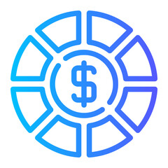 dollar gradient icon