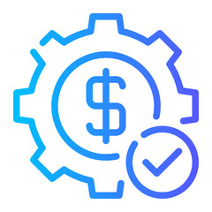 money management gradient icon