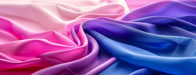 Fototapeta premium Vibrant Silk Fabric Waves