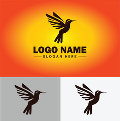 hummingbird logo vector art icon graphics for company brand business icon hummingbird logo template