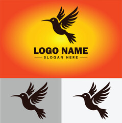 hummingbird logo vector art icon graphics for company brand business icon hummingbird logo template