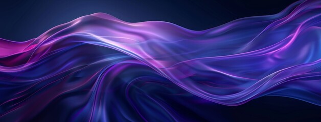 Naklejka premium Abstract Purple and Blue Silk Waves
