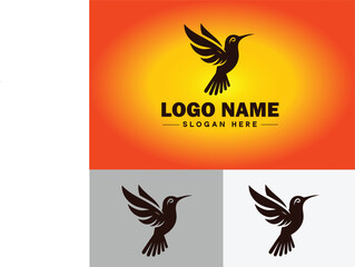 Obraz premium hummingbird logo vector art icon graphics for company brand business icon hummingbird logo template