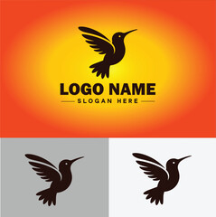 hummingbird logo vector art icon graphics for company brand business icon hummingbird logo template