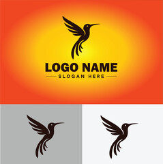 Fototapeta premium hummingbird logo vector art icon graphics for company brand business icon hummingbird logo template