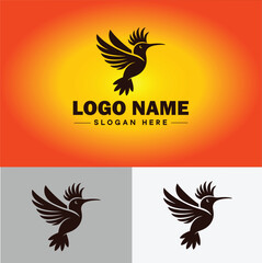 Obraz premium hummingbird logo vector art icon graphics for company brand business icon hummingbird logo template