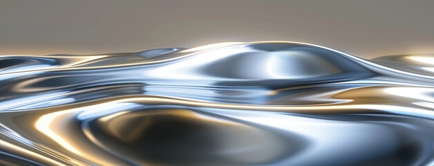 Abstract Silver Liquid Texture