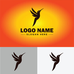 Obraz premium hummingbird logo vector art icon graphics for company brand business icon hummingbird logo template