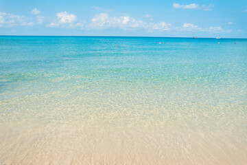 Sea,The water is very clear at the beach on the island