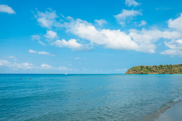 Sea,The water is very clear at the beach on the island