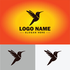 Fototapeta premium hummingbird logo vector art icon graphics for company brand business icon hummingbird logo template