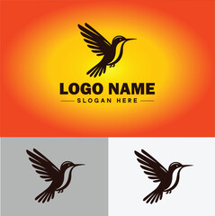 Fototapeta premium hummingbird logo vector art icon graphics for company brand business icon hummingbird logo template