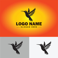 hummingbird logo vector art icon graphics for company brand business icon hummingbird logo template