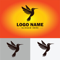 Obraz premium hummingbird logo vector art icon graphics for company brand business icon hummingbird logo template