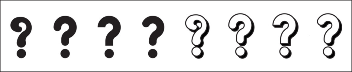 question mark icon symbol, ask faq confuse