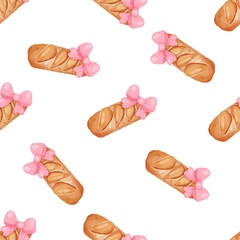 Bread seamless pattern