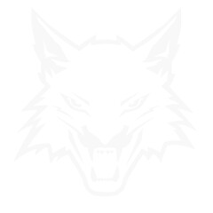Bobcat silhouette face logo on white background
