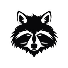 Bobcat silhouette face logo on white background