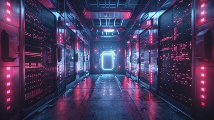 A digital vault protects personal data from AI, signaling privacy in neon, digital graphic tech style.
