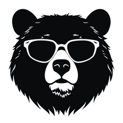 Obraz premium Bear Wearing Glasses