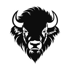 Obraz premium Bison Silhouette Vintage Logo Design Emblem Template
