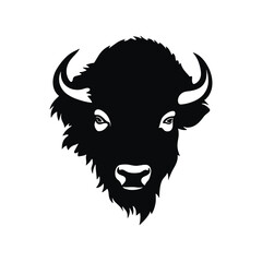Fototapeta premium Bison Silhouette Vintage Logo Design Emblem Template
