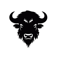 Fototapeta premium Bison Silhouette Vintage Logo Design Emblem Template